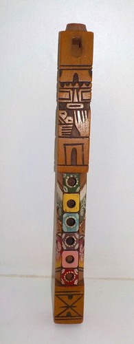 Flûte bois sculpté et - bois,